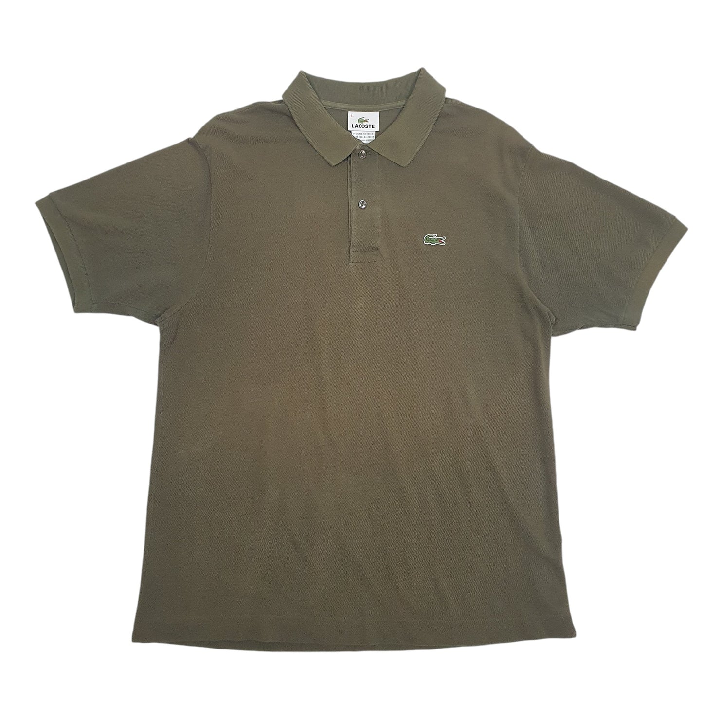 Mens Khaki Lacoste  Short Sleeve Polo Shirt