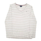 Womens Cream Tommy Hilfiger Striped V Neck Jumper