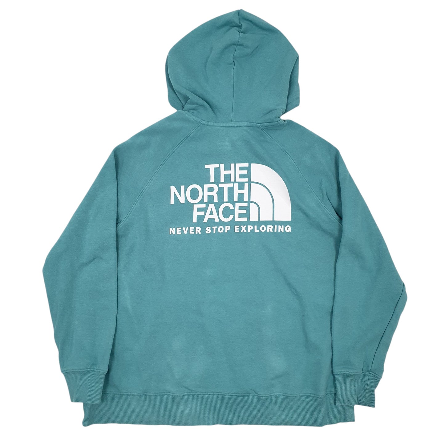 Womens Blue The North Face Spellout Hoodie Jumper