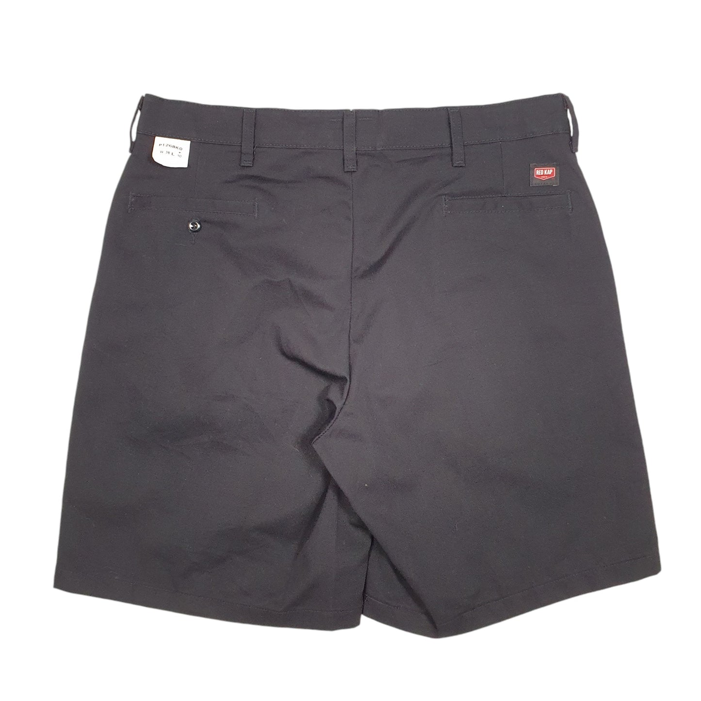 Mens Black Red Kap Workwear USA Chino Shorts