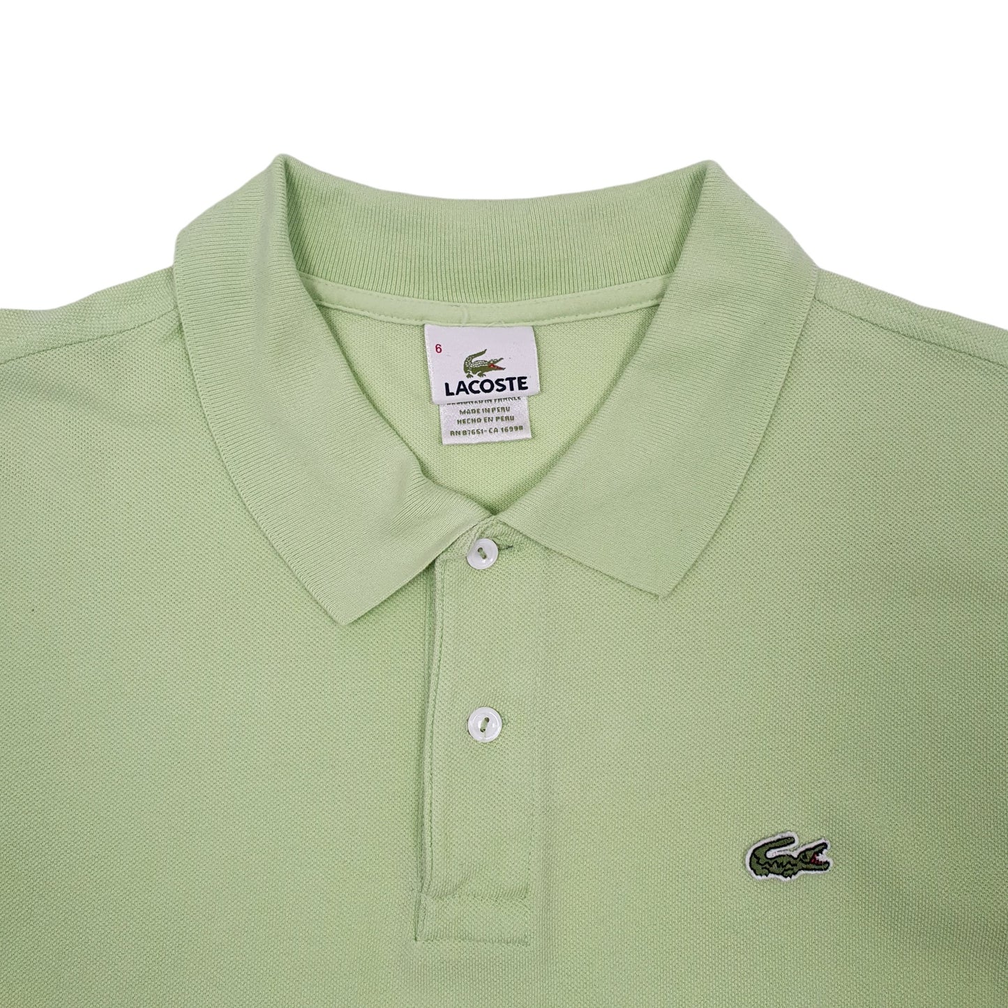 Mens Green Lacoste  Short Sleeve Polo Shirt
