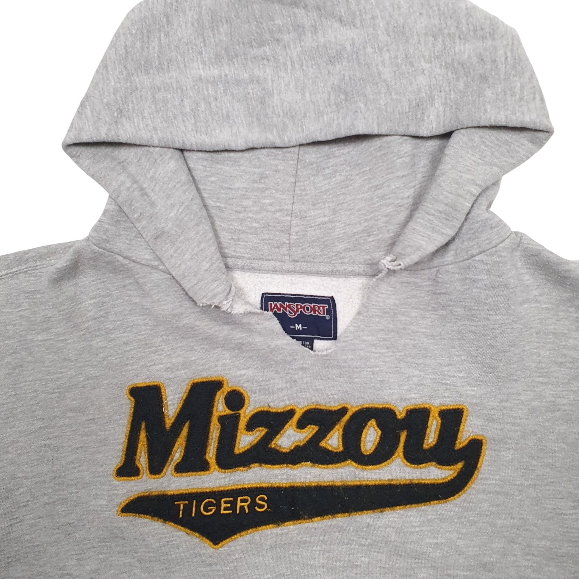 Mens Grey Jansport Mizzou Tigers USA College Football Hoodie Jumper