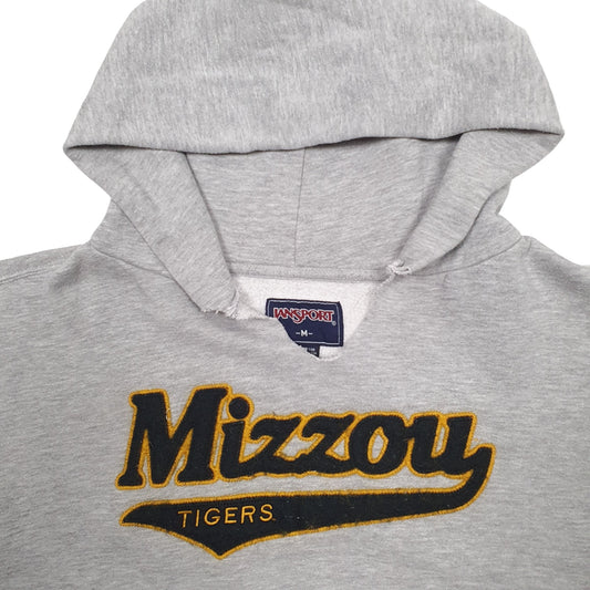 Mens Grey Jansport Mizzou Tigers USA College Football Hoodie Jumper