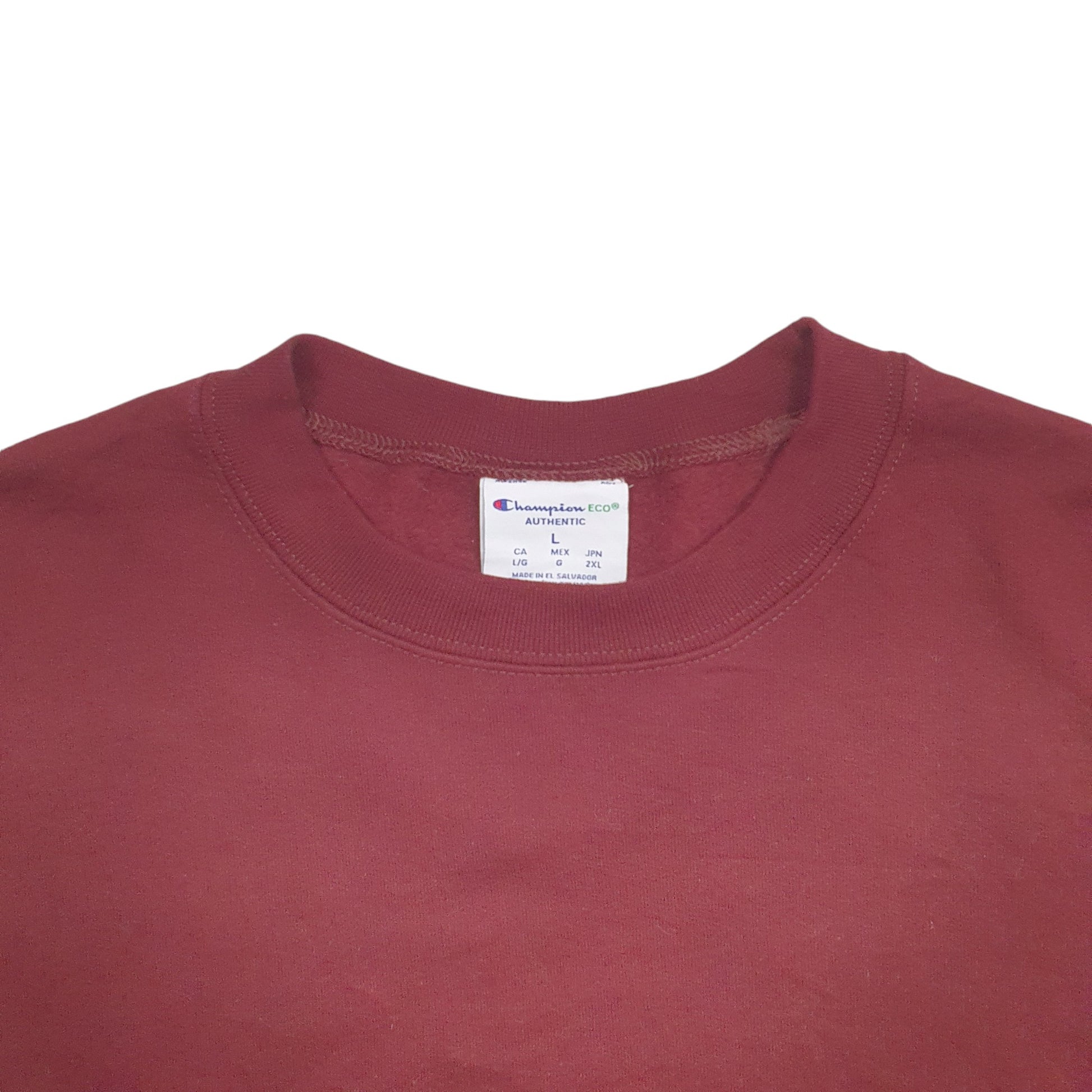 Mens Burgundy Champion  Crewneck Jumper