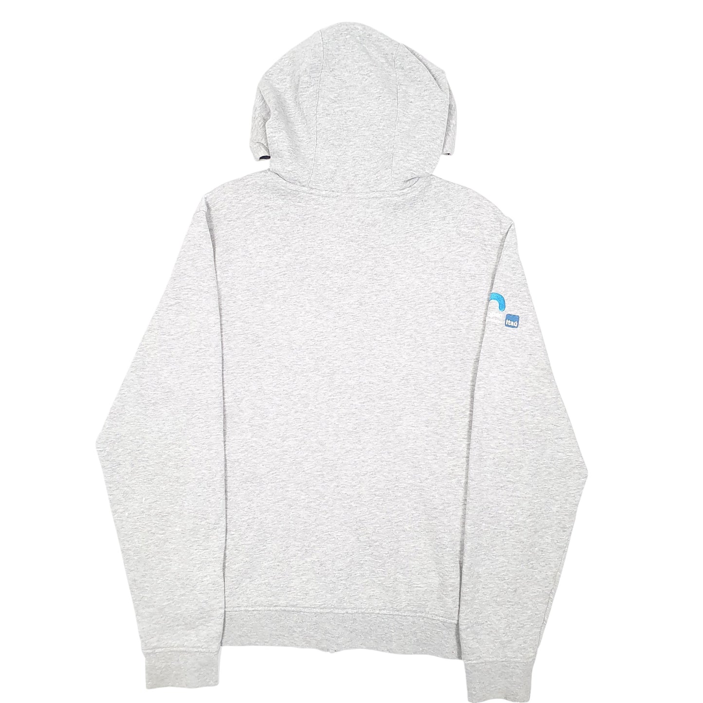 Mens Grey Lacoste Hoodie Miami Open Tennis Full Zip Jumper