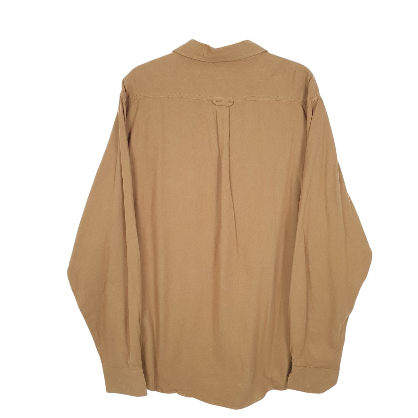 Mens Tan Woolrich Chamois Overshirt Long Sleeve Shirt