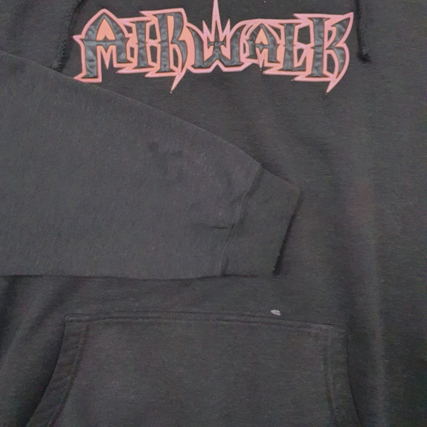 Mens Black Airwalk Spellout Hoodie Jumper