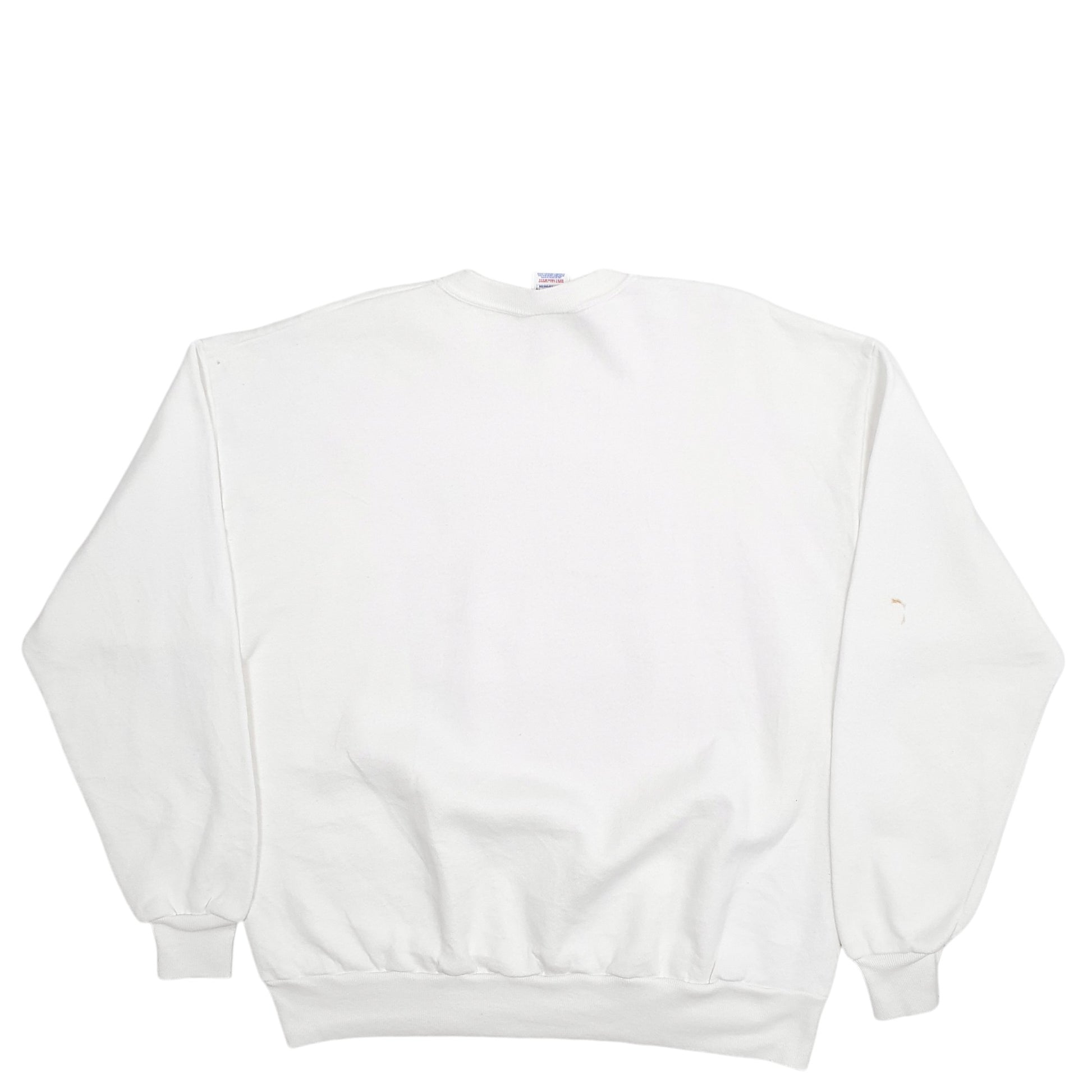 Mens White Jerzees Lighthouse Outer Banks NC Spellout Vintage 1990s Made in USA Crewneck Jumper