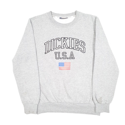 Mens Grey Dickies Workwear USA Crewneck Jumper