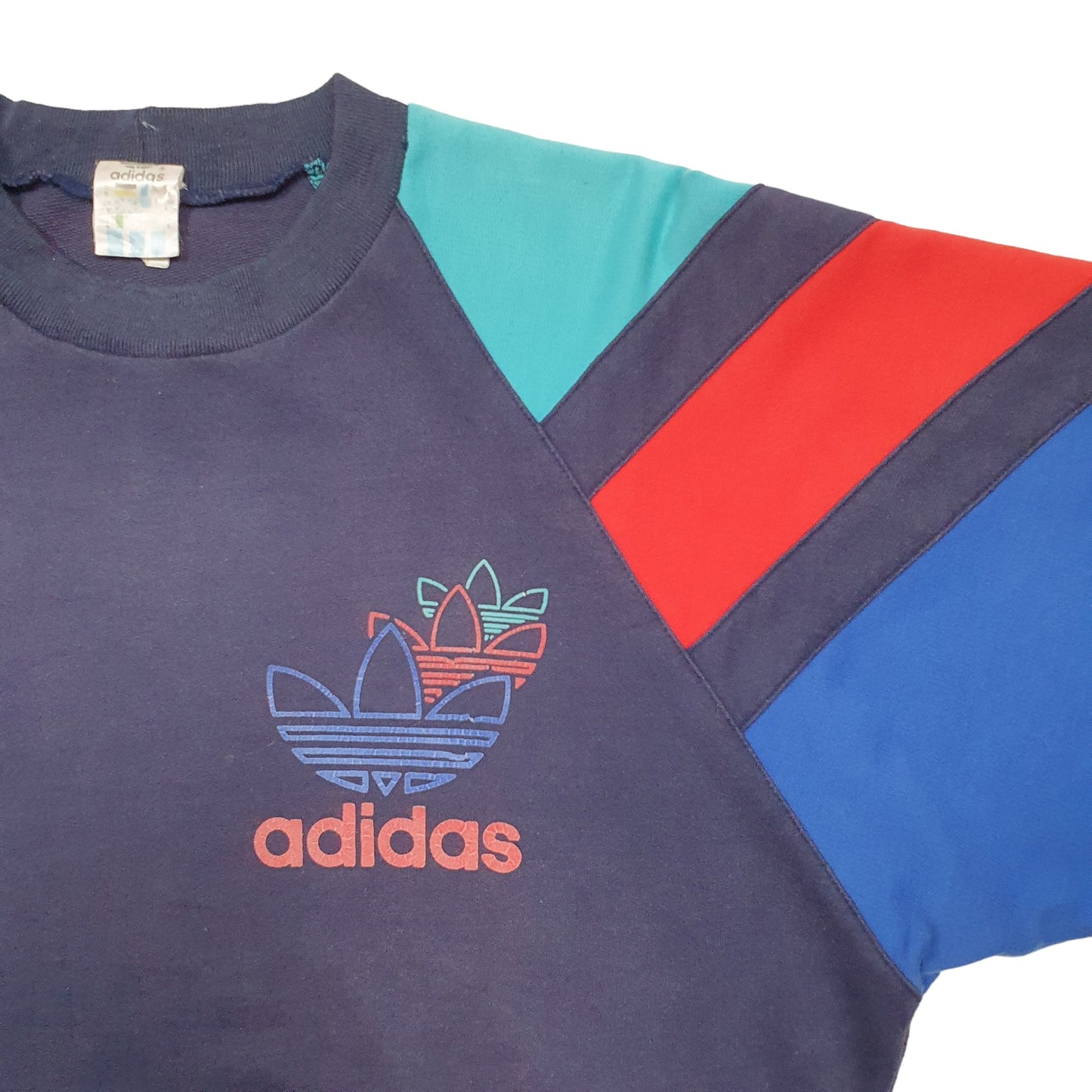 Mens Navy Adidas Vintage 90's Crewneck Jumper