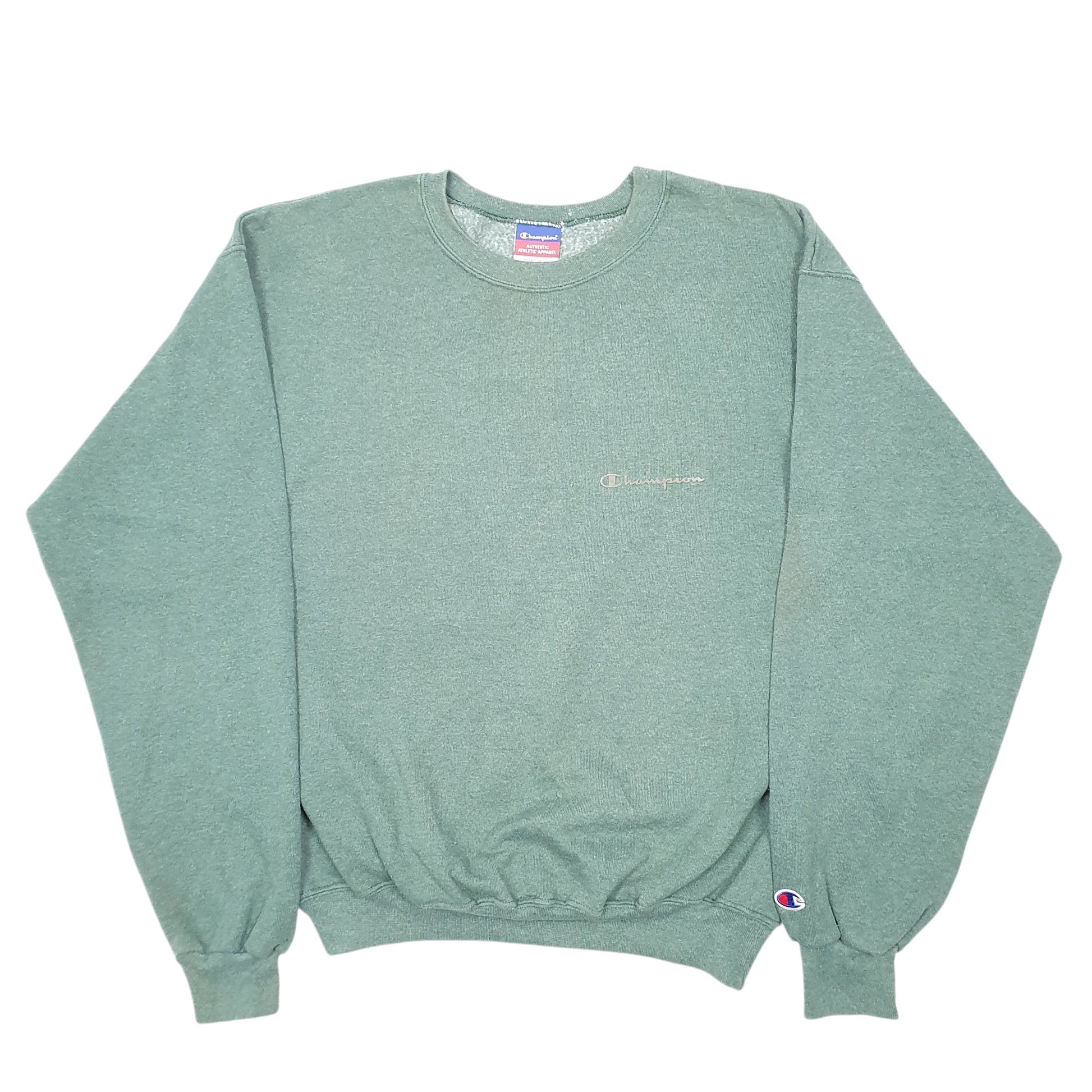 Mens Green Champion  Crewneck Jumper