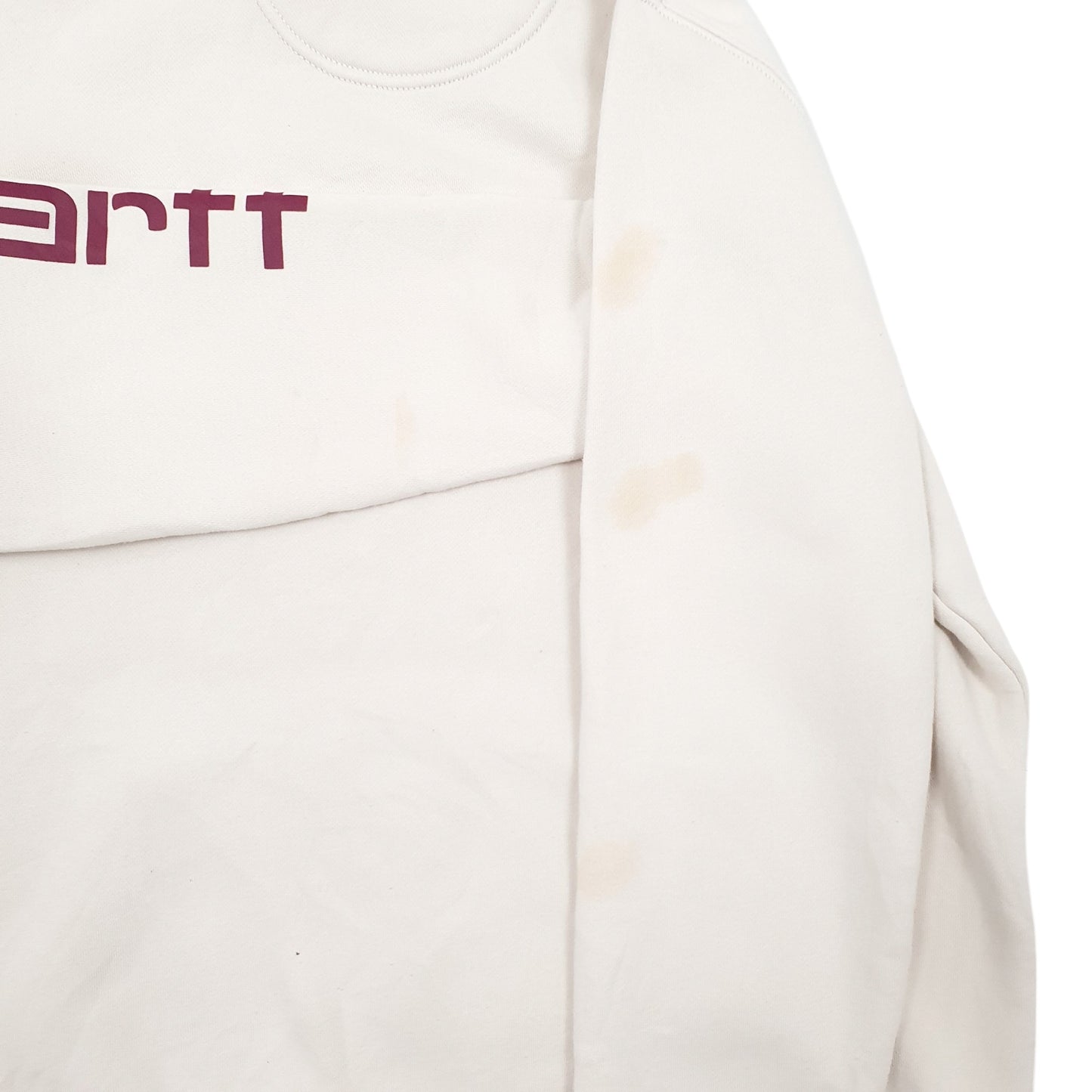 Mens Cream Carharrt  Hoodie Jumper