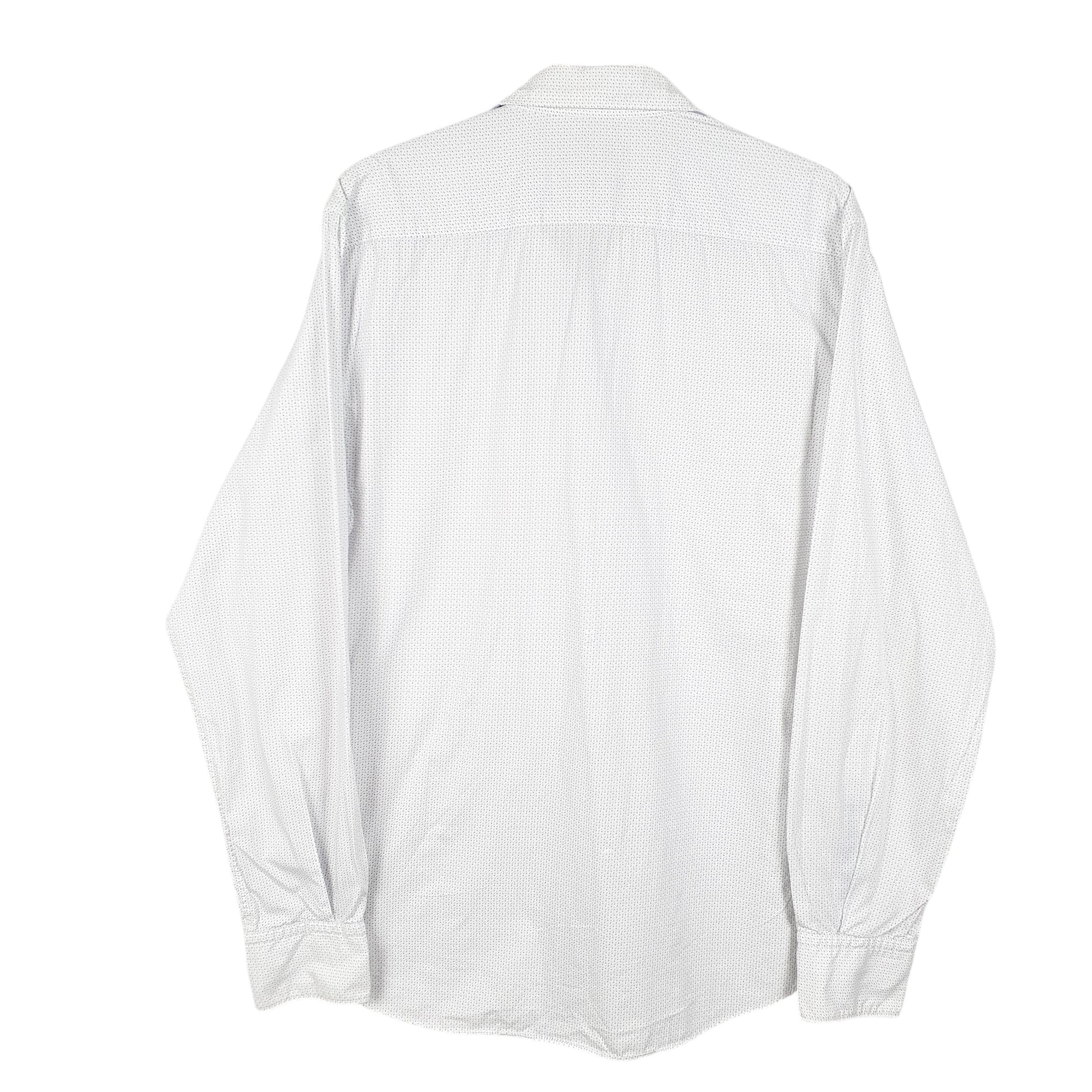 Mens White Massimo Dutti Casual Long Sleeve Shirt