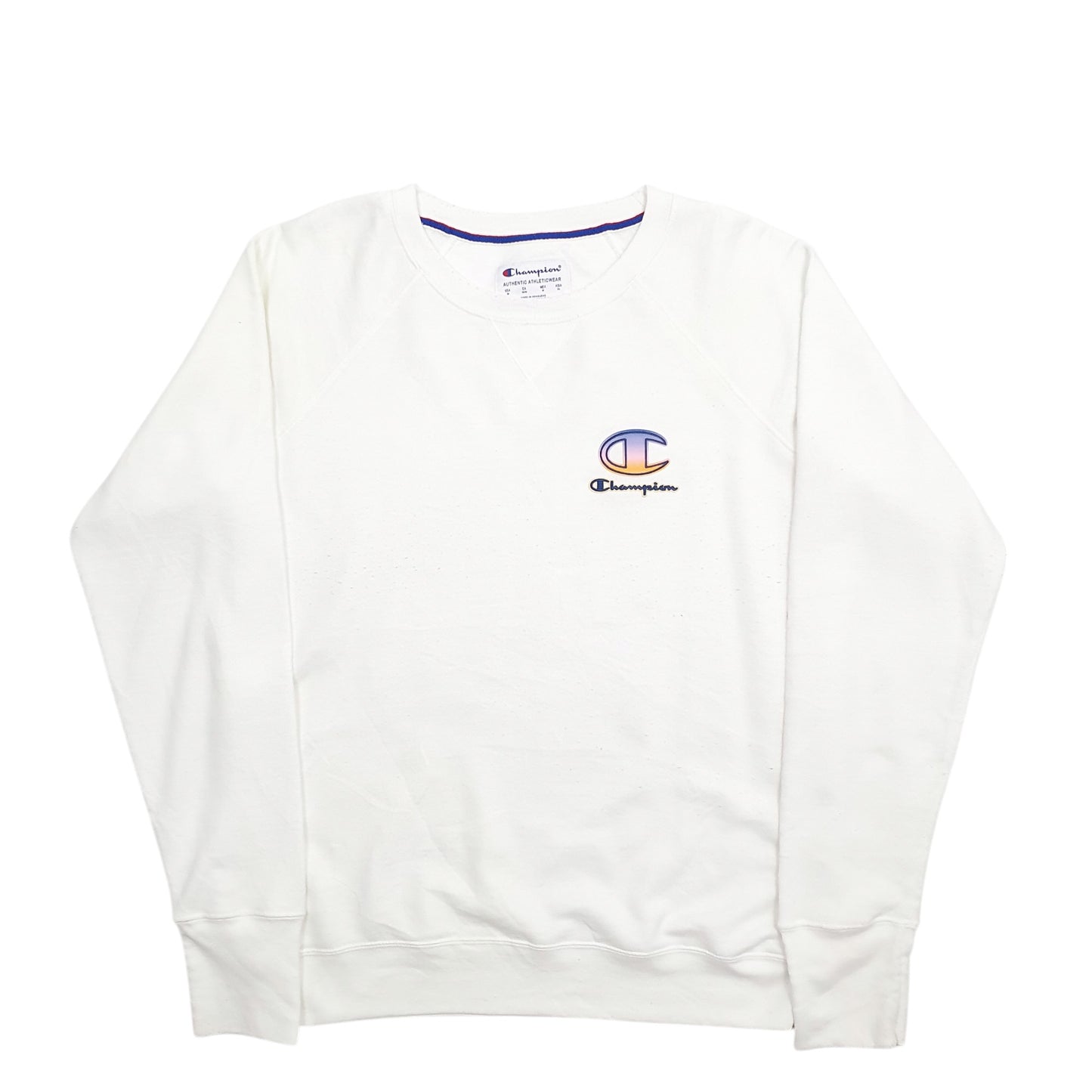 Womens White Champion  Crewneck Jumper