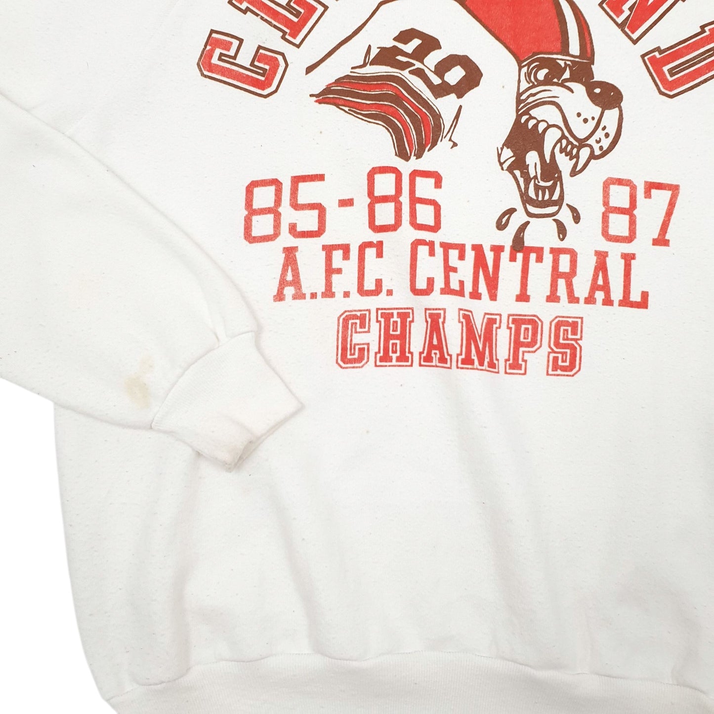 Mens White Jerzees Vintage 80s Made In USA Crewneck Jumper