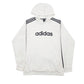 Mens White Adidas Spellout Hoodie Jumper