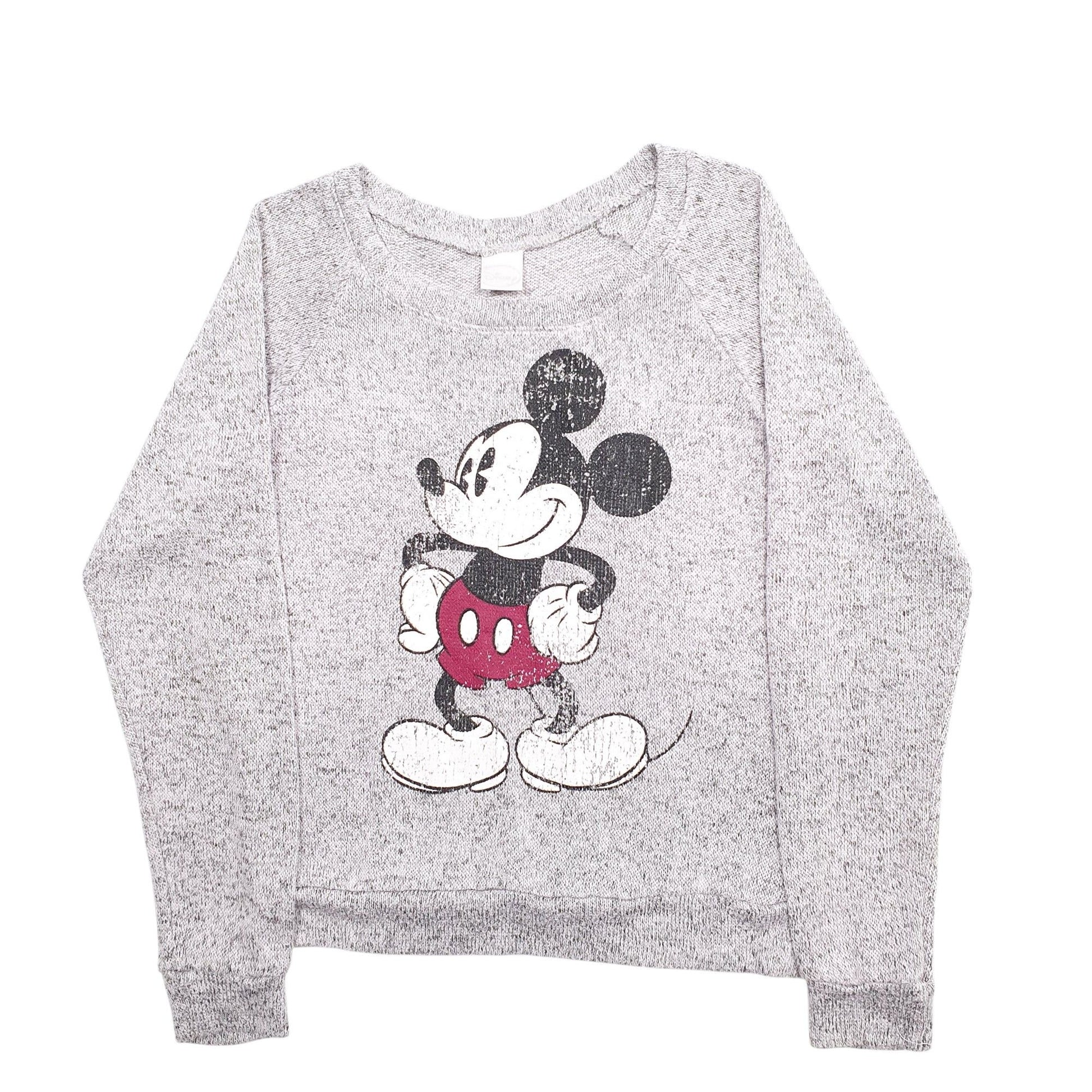 Womens Grey Disney Mickey Mouse Crewneck Jumper