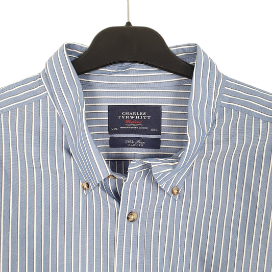 Mens Blue Charles Tyrwhitt Weekend Jermyn Street London Non Iron Long Sleeve Shirt