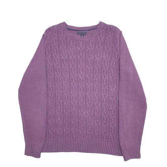 Womens Purple Tommy Hilfiger Knit Crewneck Jumper