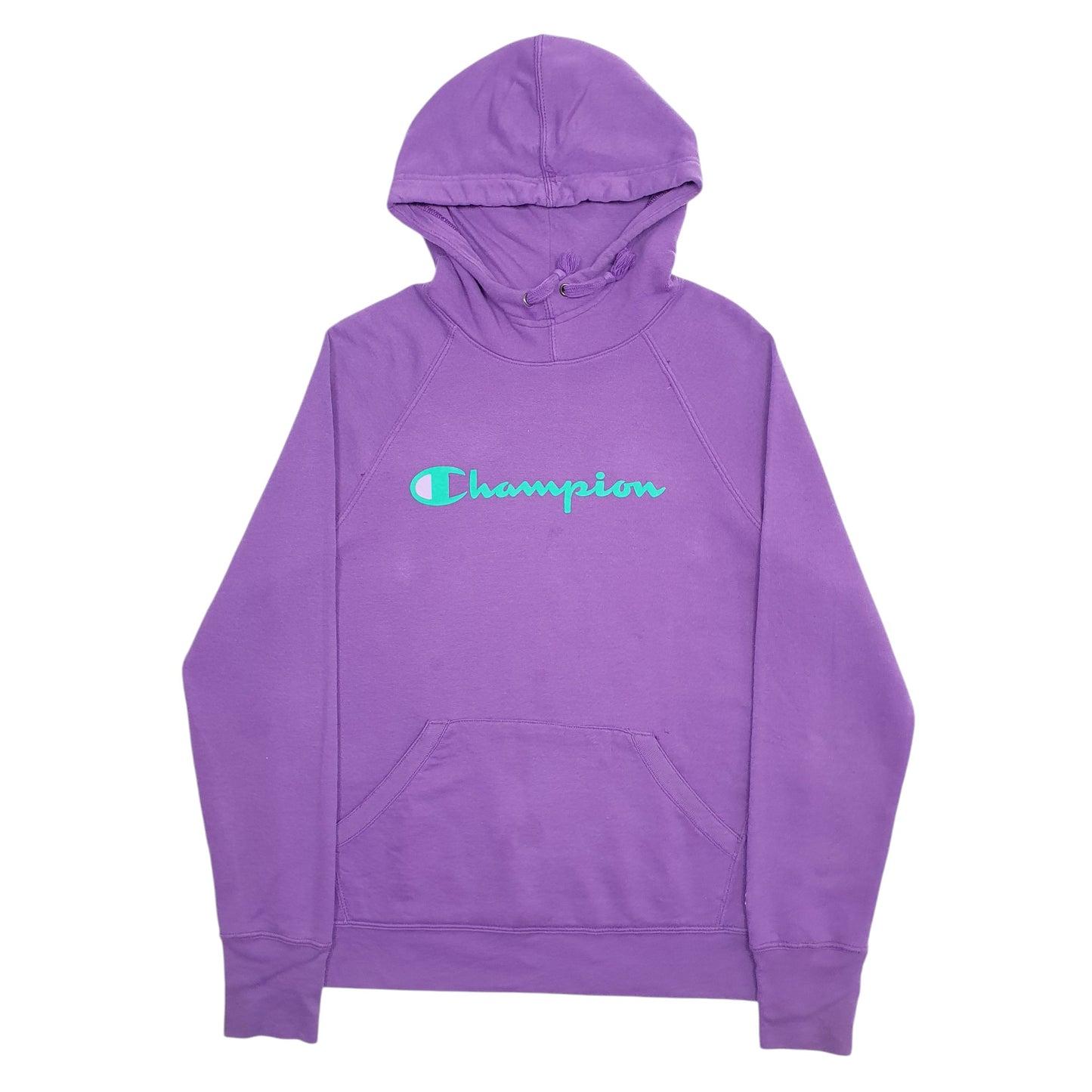 Womens Purple Champion Spellout Hoodie Jumper