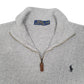 Mens Grey Polo Ralph Lauren  Quarter Zip Jumper
