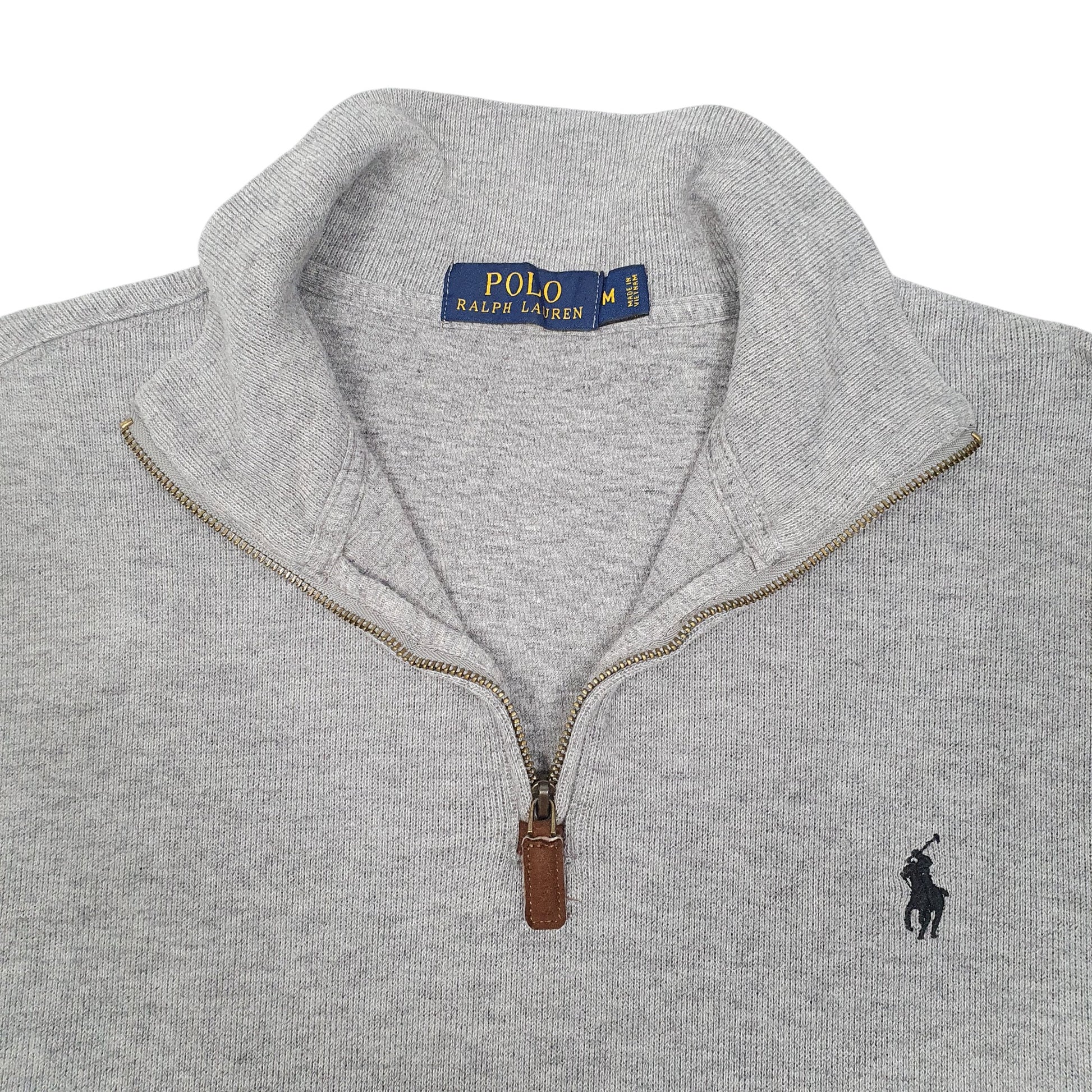 Mens Grey Polo Ralph Lauren  Quarter Zip Jumper