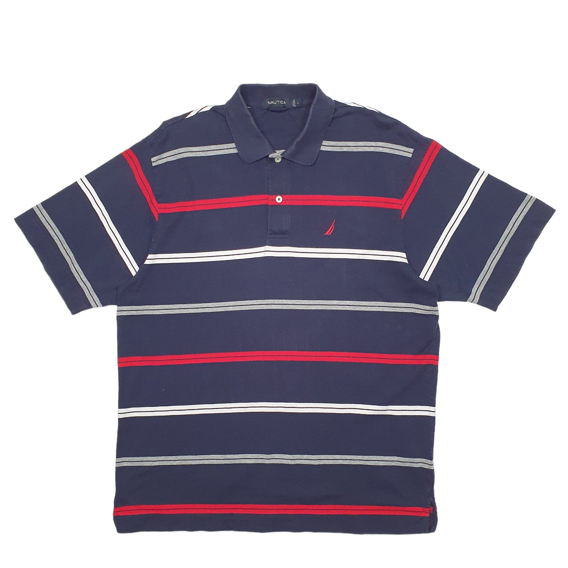 Mens Navy Nautica  Short Sleeve Polo Shirt