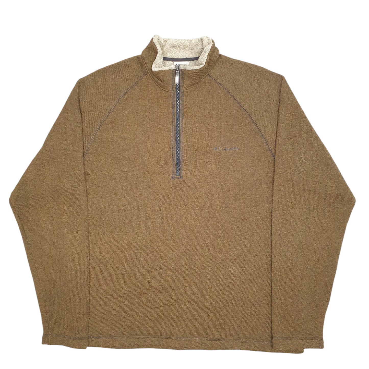 Mens Brown Columbia  Quarter Zip Jumper