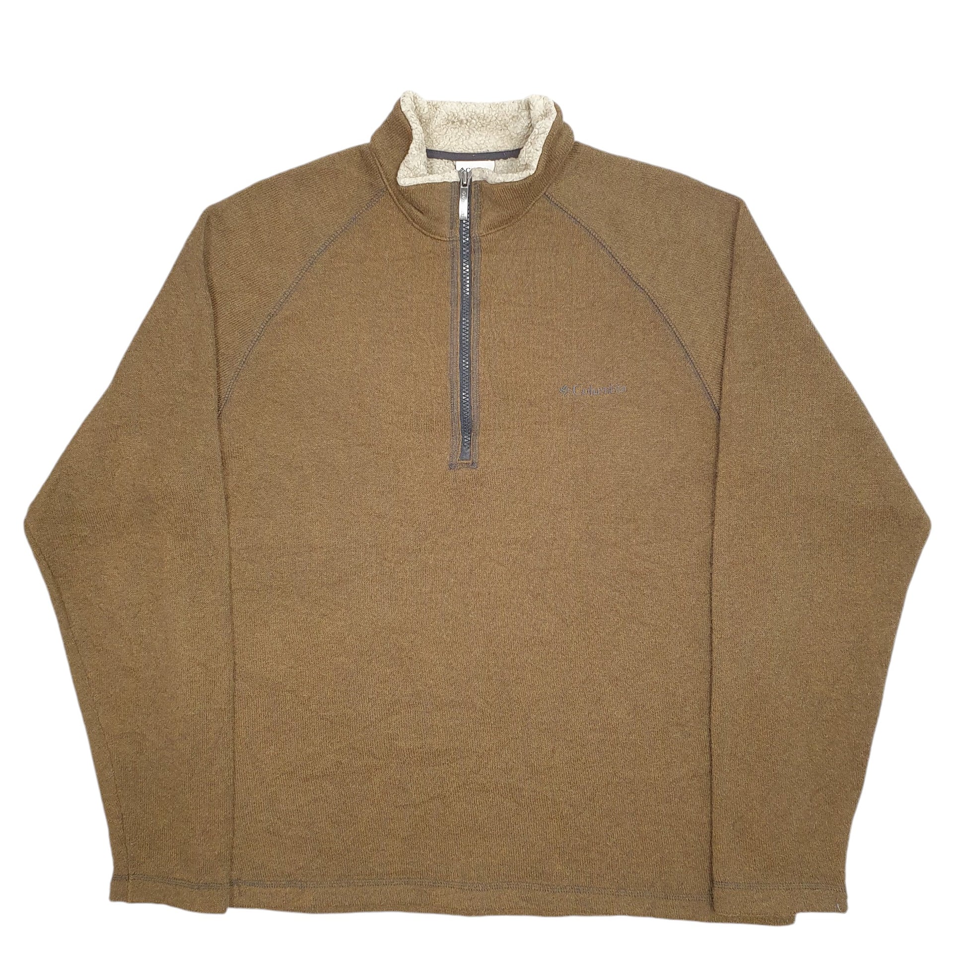 Mens Brown Columbia  Quarter Zip Jumper