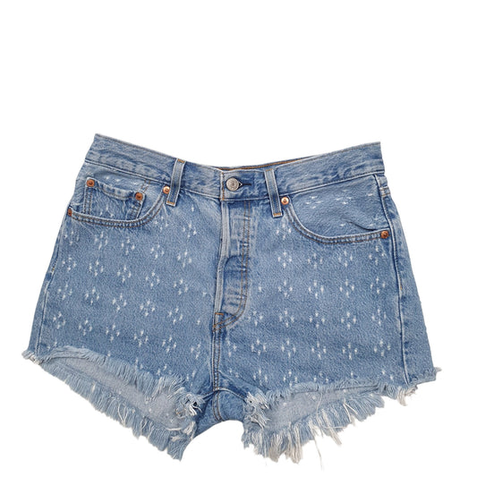 Womens Blue Levis 501 Jorts Denim Shorts