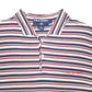 Mens Grey Ralph Lauren Polo Sport Vintage Striped Short Sleeve Polo Shirt