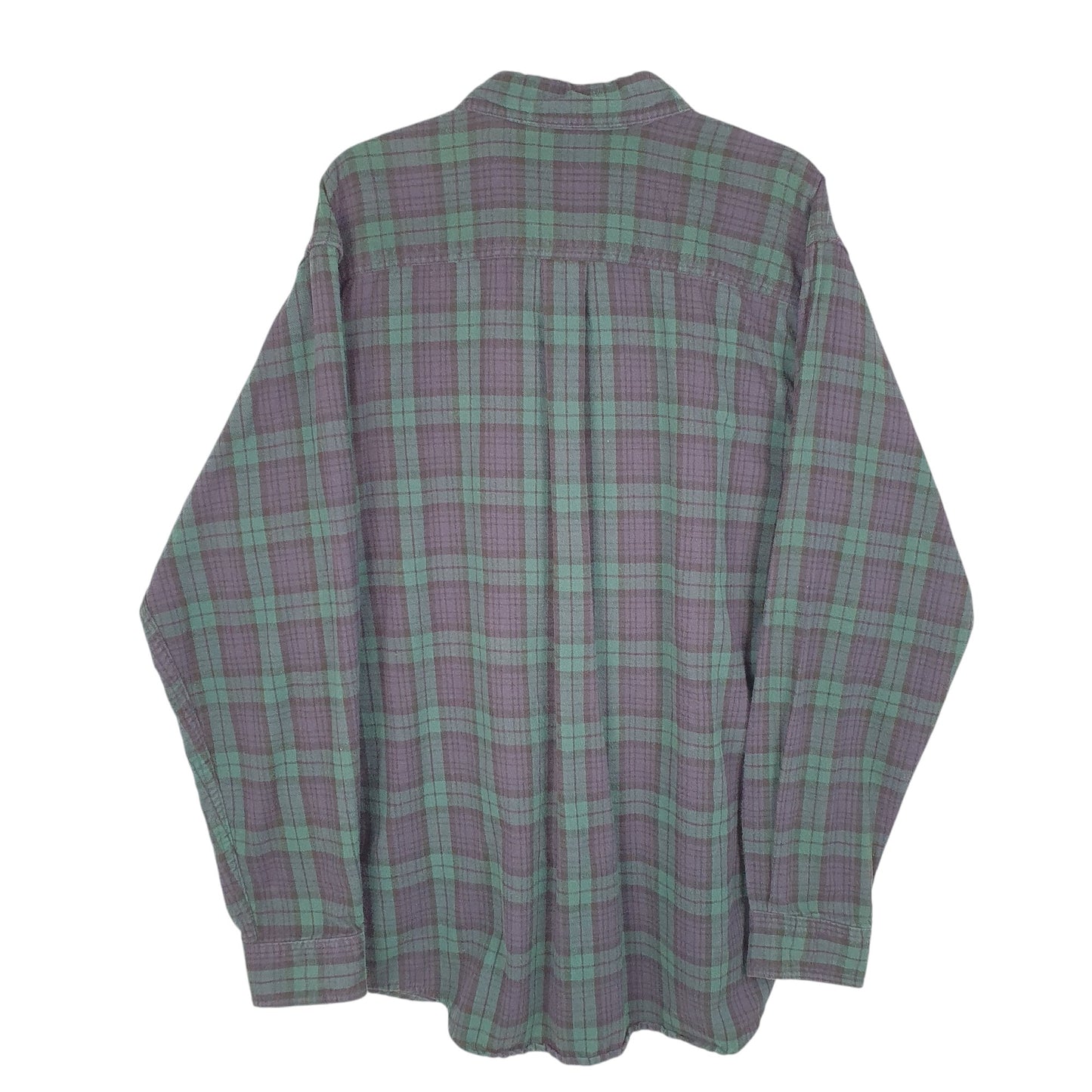 Mens Green L.L.Bean Flannel Overshirt Long Sleeve Shirt