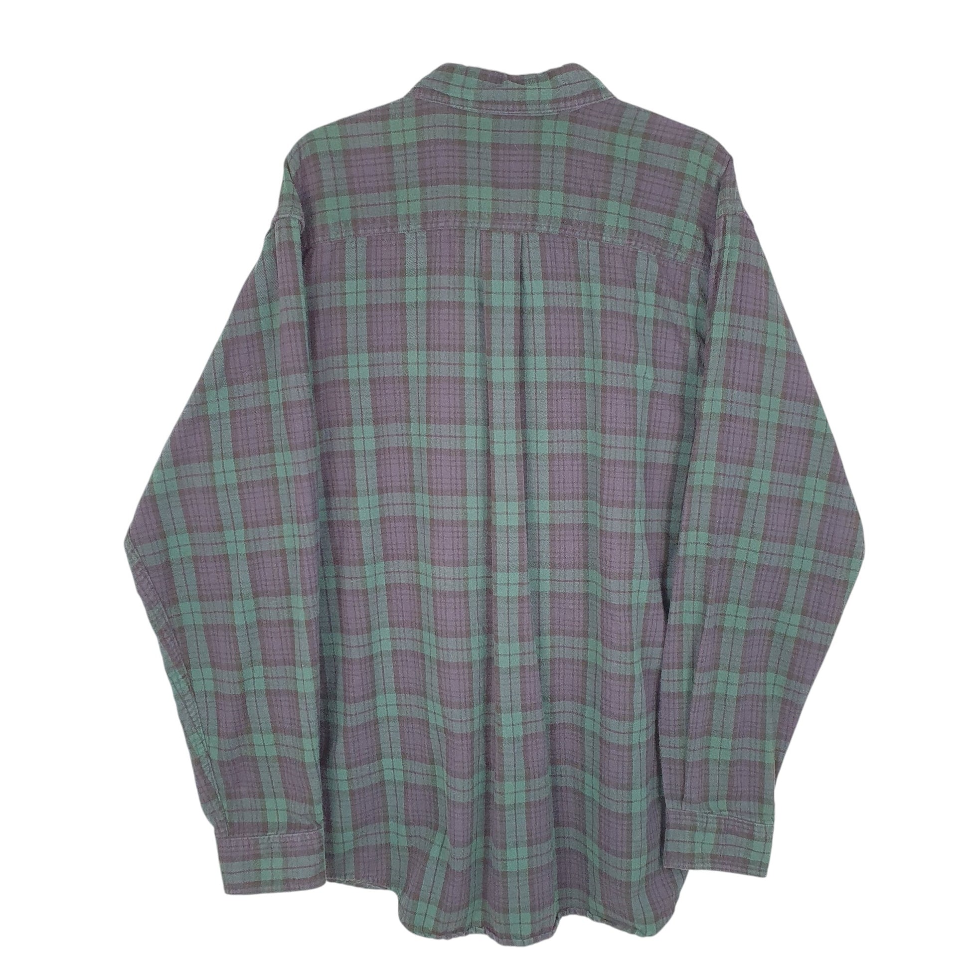 Mens Green L.L.Bean Flannel Overshirt Long Sleeve Shirt