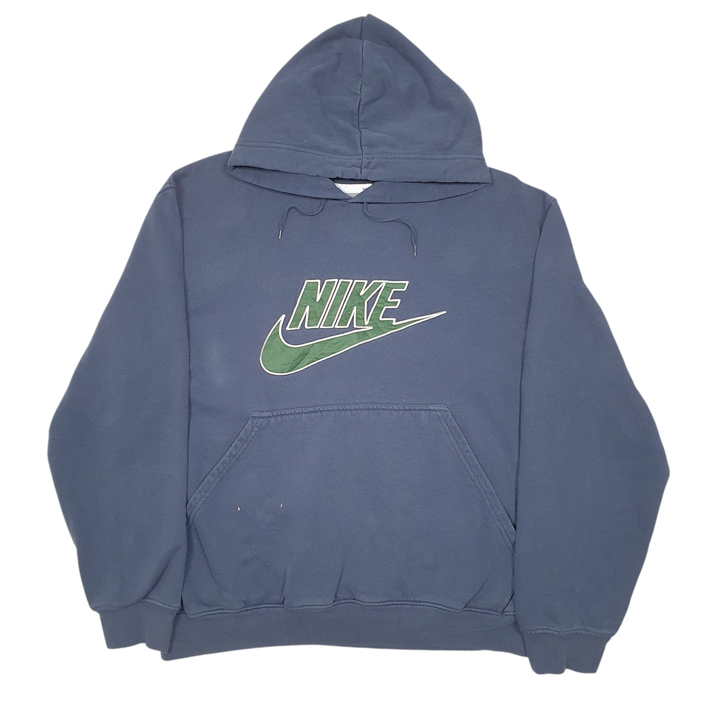 Mens Navy Nike Vintage 2000s Spellout Hoodie Jumper