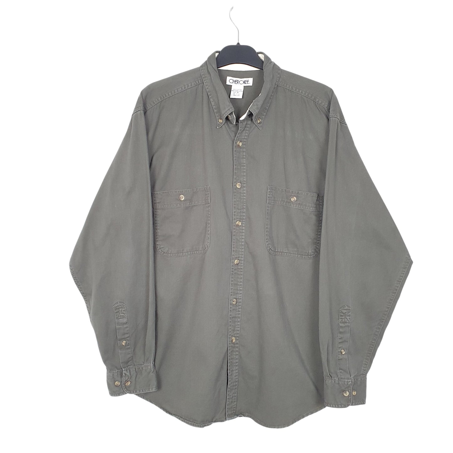 Mens Khaki Cherokee  Long Sleeve Shirt