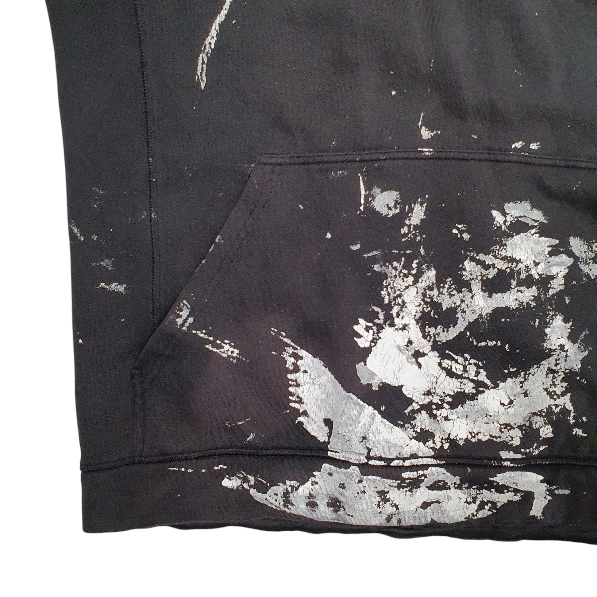 Mens Black Adidas Spellout Hoodie Jumper