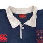 Mens Navy Canterbury Rugby University Of Melbourne Long Sleeve Polo Shirt