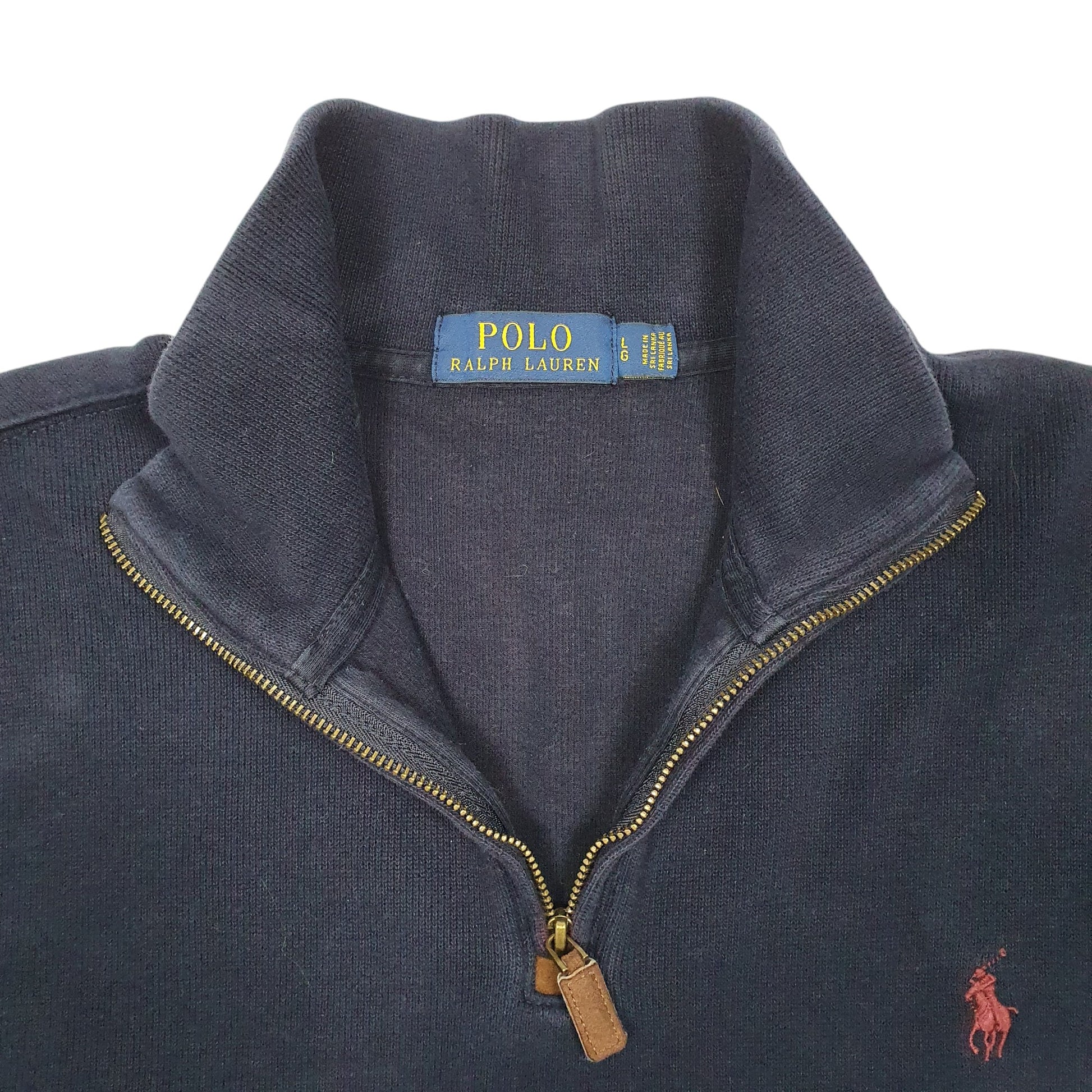 Mens Navy Polo Ralph Lauren  Quarter Zip Jumper