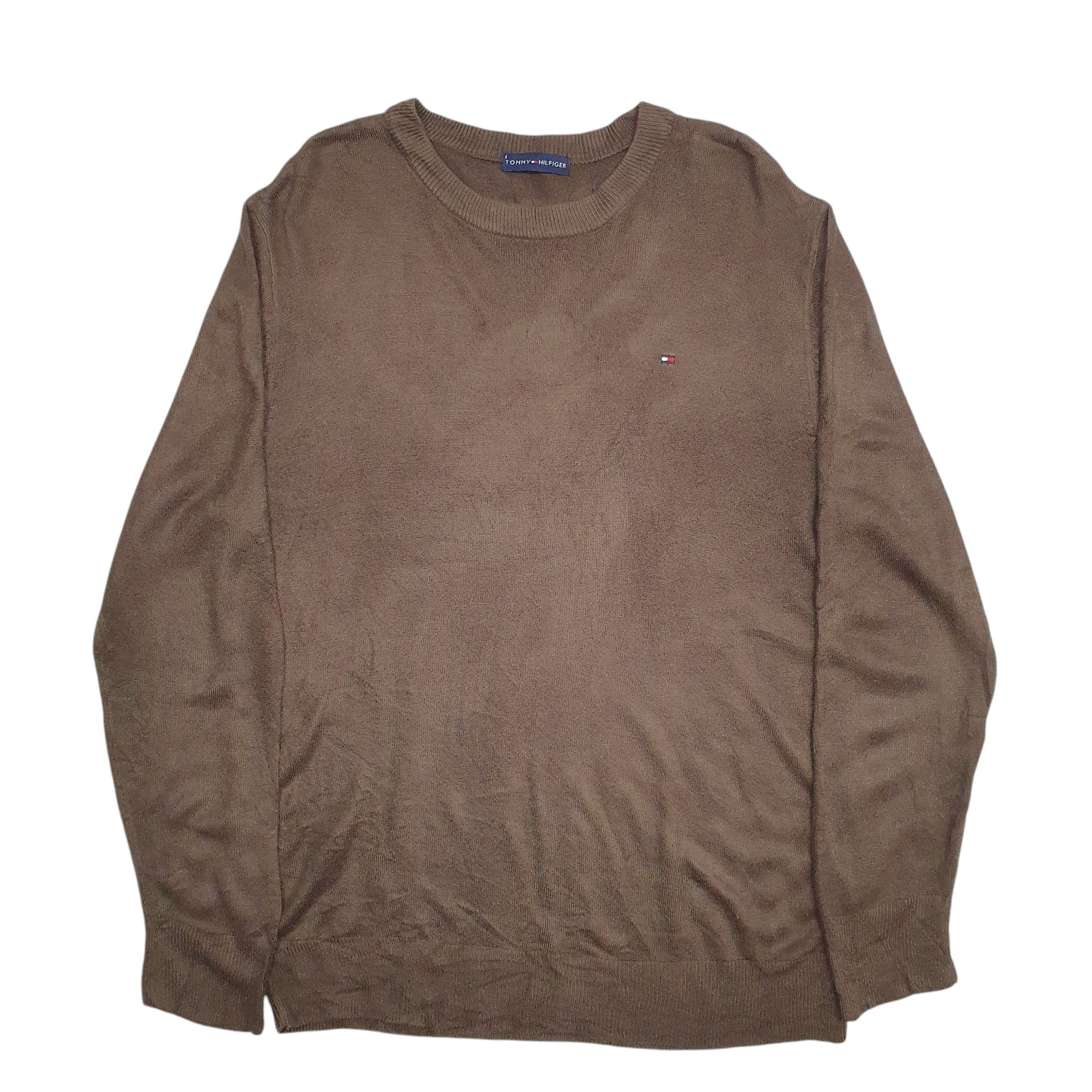 Mens Brown Tommy Hilfiger  Crewneck Jumper