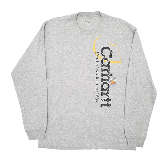 Mens Grey Carhartt  Long Sleeve T Shirt