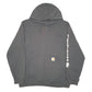 Mens Black Carhartt Workwear Sleeve Spellout Hoodie Jumper