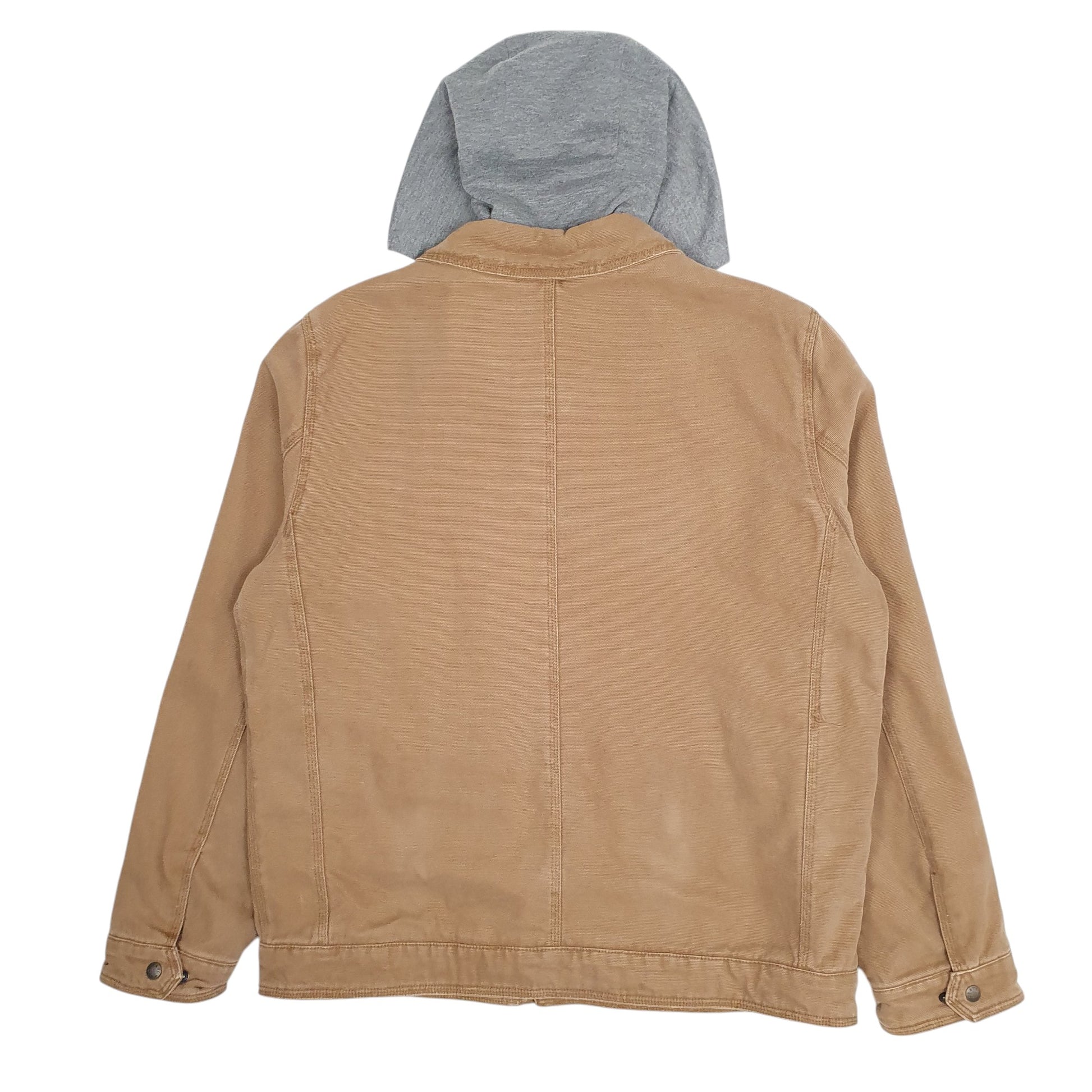 Mens Tan Levis Sherpa Lined Hoodie Chore Workwear  Coat