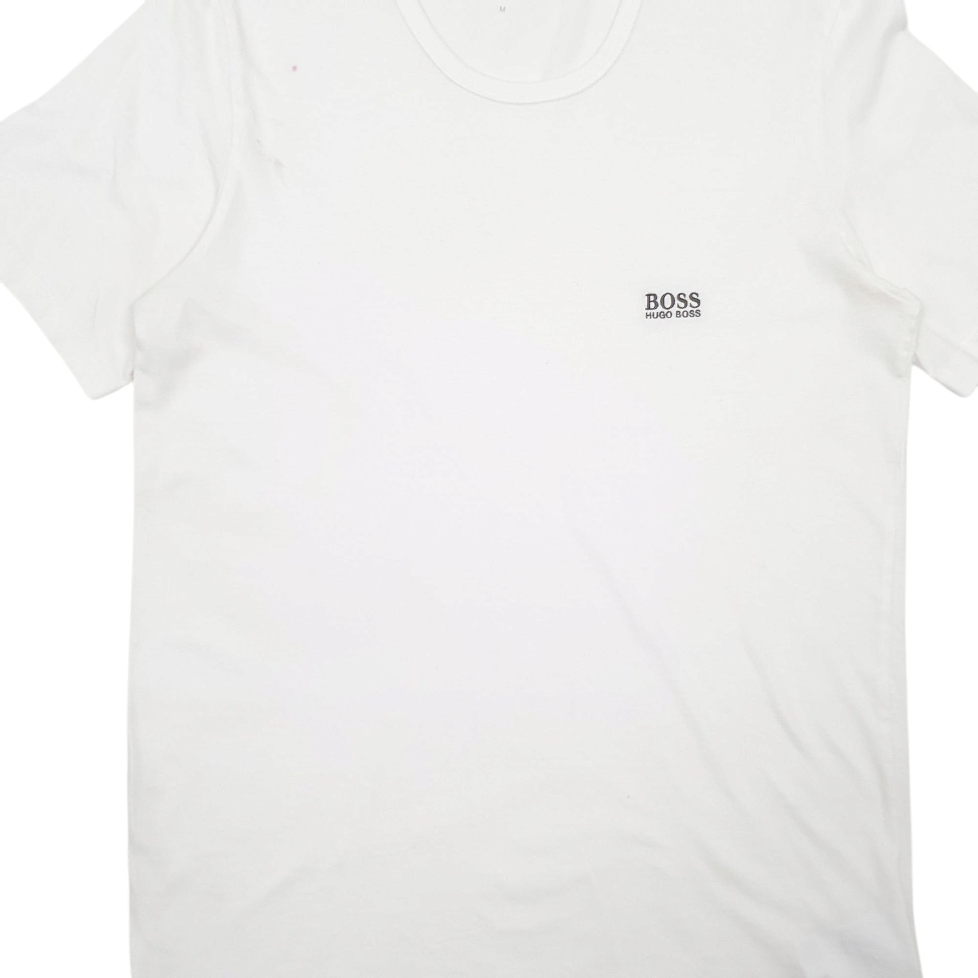 Mens White Hugo Boss  Short Sleeve T Shirt
