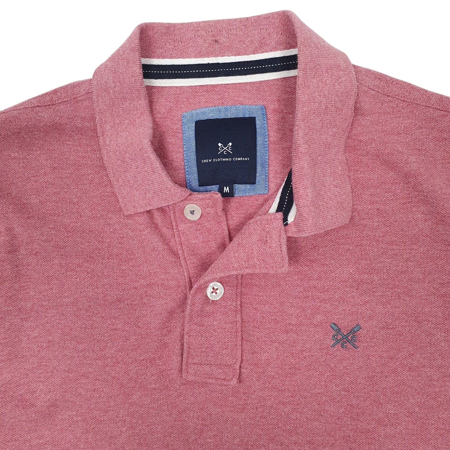 Mens Pink Crew Clothing Co  Short Sleeve Polo Shirt