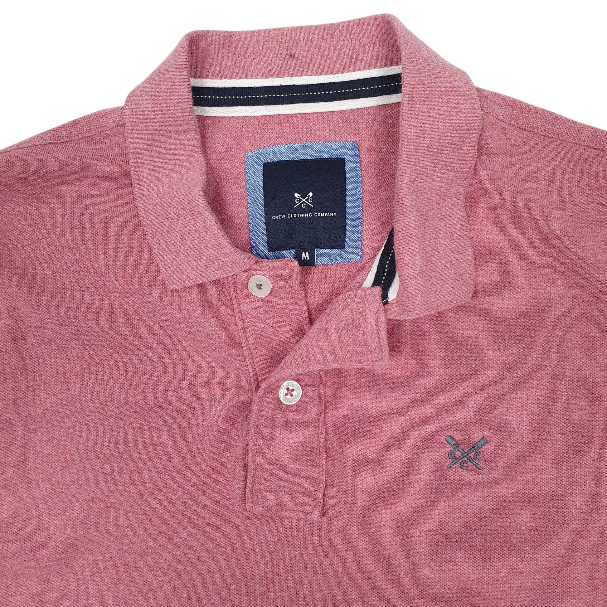 Mens Pink Crew Clothing Co  Short Sleeve Polo Shirt
