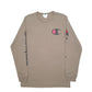 Mens Khaki Champion Spellout Long Sleeve T Shirt
