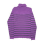 Womens Purple Lauren Ralph Lauren Knit Ribbed Striped Turtleneck Jumper