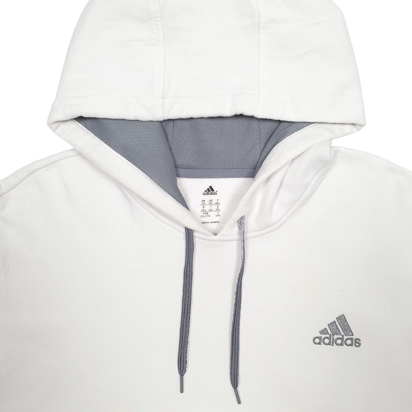 Mens White Adidas  Hoodie Jumper