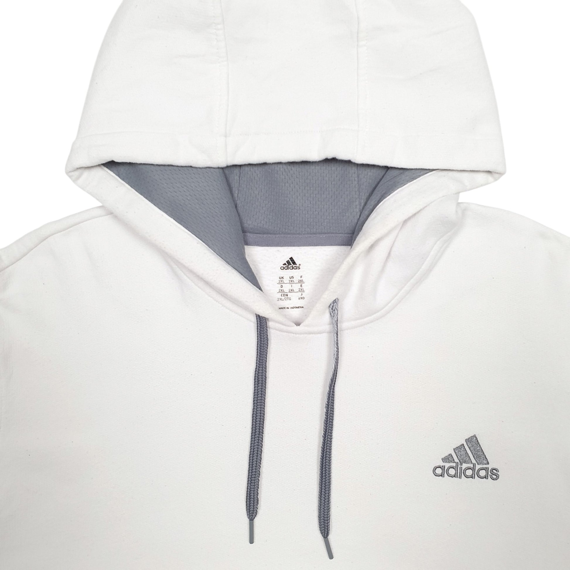 Mens White Adidas  Hoodie Jumper