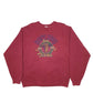Mens Burgundy Fruit Of The Loom Texas 90's Vintage Bull Crewneck Jumper